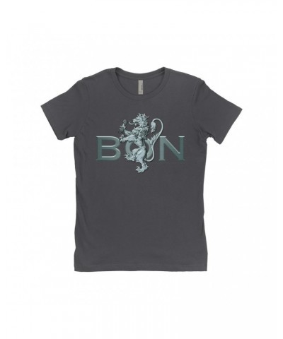 $8.48 Bon Scott Ladies' Boyfriend T-Shirt | Bon Lion White Shirt Shirts